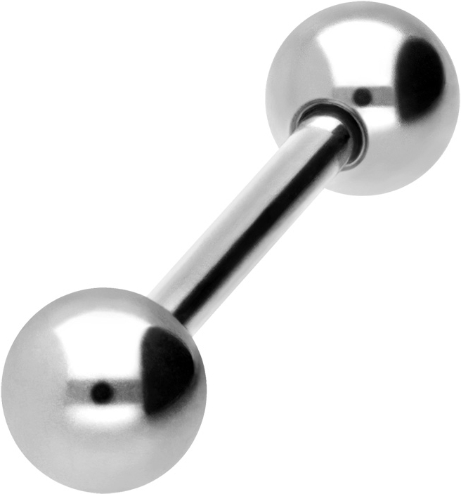 Surgical steel barbell