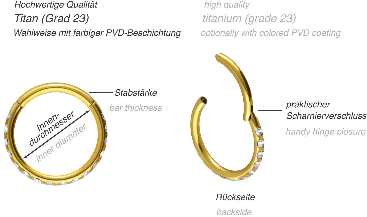 Titan Segmentring Clicker KRISTALLE + EPOXY