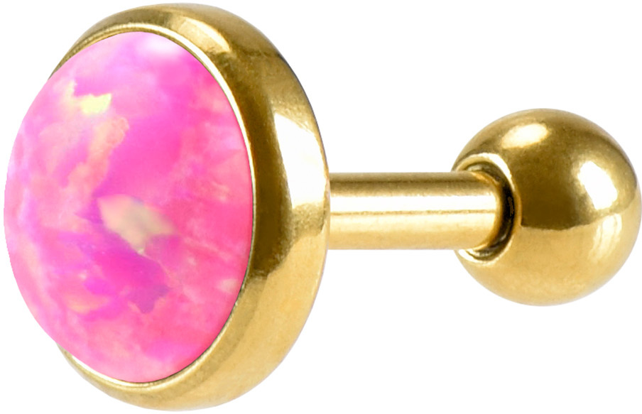 Chirurgenstahl Ohrpiercing SYNTHETISCHER OPAL ++SALE++