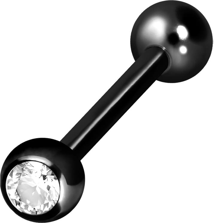 Surgcial steel barbell CRYSTAL