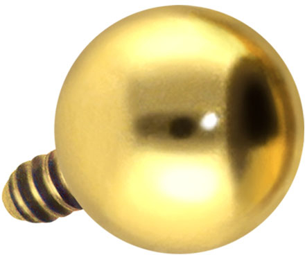 Titanium screw-in ball with external thread