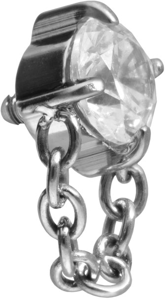 Titanium screw-in attachment with external thread CRYSTAL + CHAIN