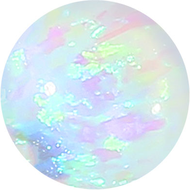 Synthetic opal clip-in ball