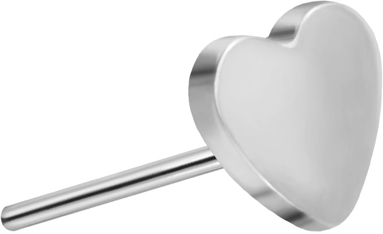 Titanium attachment with push pin HEART