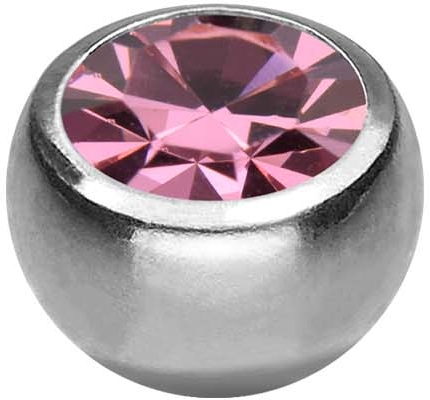 Titanium clip-in ball CRYSTAL