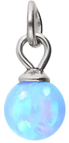 Surgical steel pendant for clickers SYNTHETIC OPAL