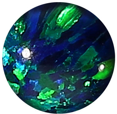 Synthetic opal clip-in ball