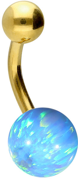 Titanium bananabell SYNTHETIC OPAL + TITANIUM BALL