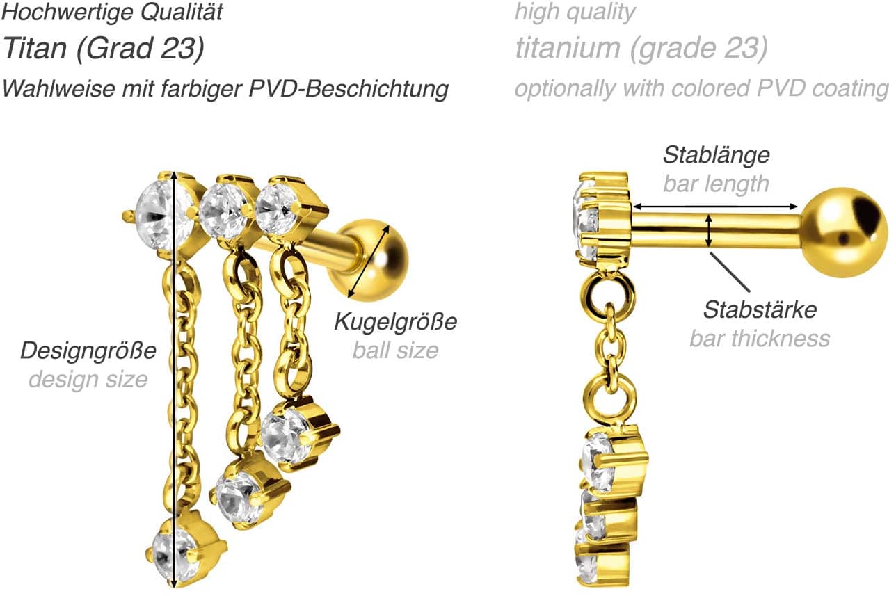 Titan Ohrpiercing WINDSPIEL