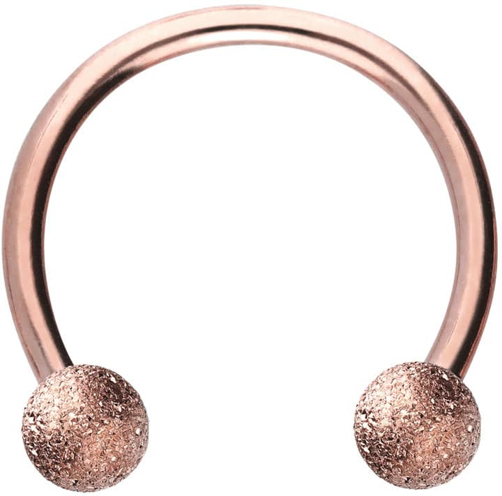 Surgical steel circular barbell DIAMOND LOOK