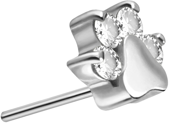 Titanium attachment with push pin CRYSTAL PAW