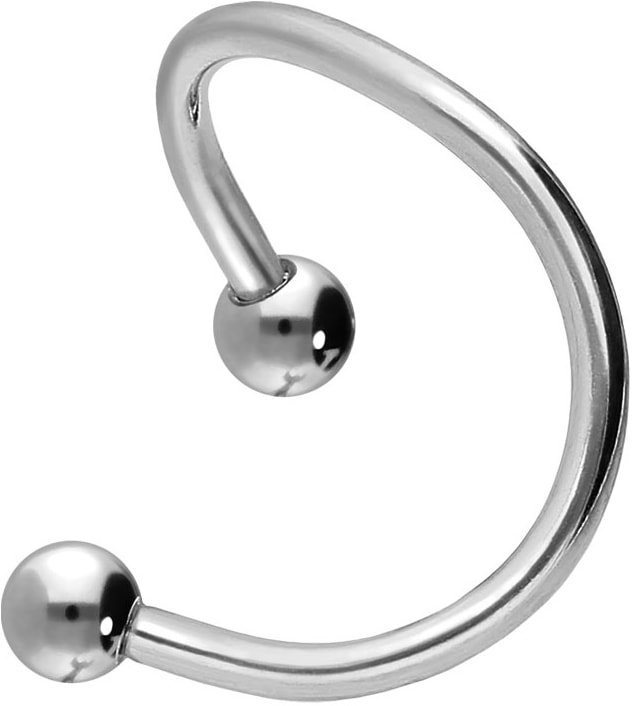 Titanium spiral circular barbell