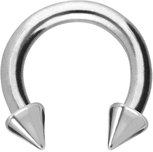 Surgical steel circular barbell CONES