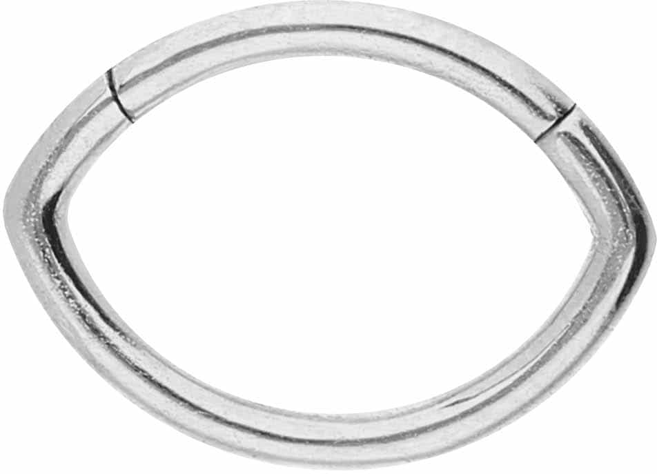 Surgical steel segment ring clicker OVAL