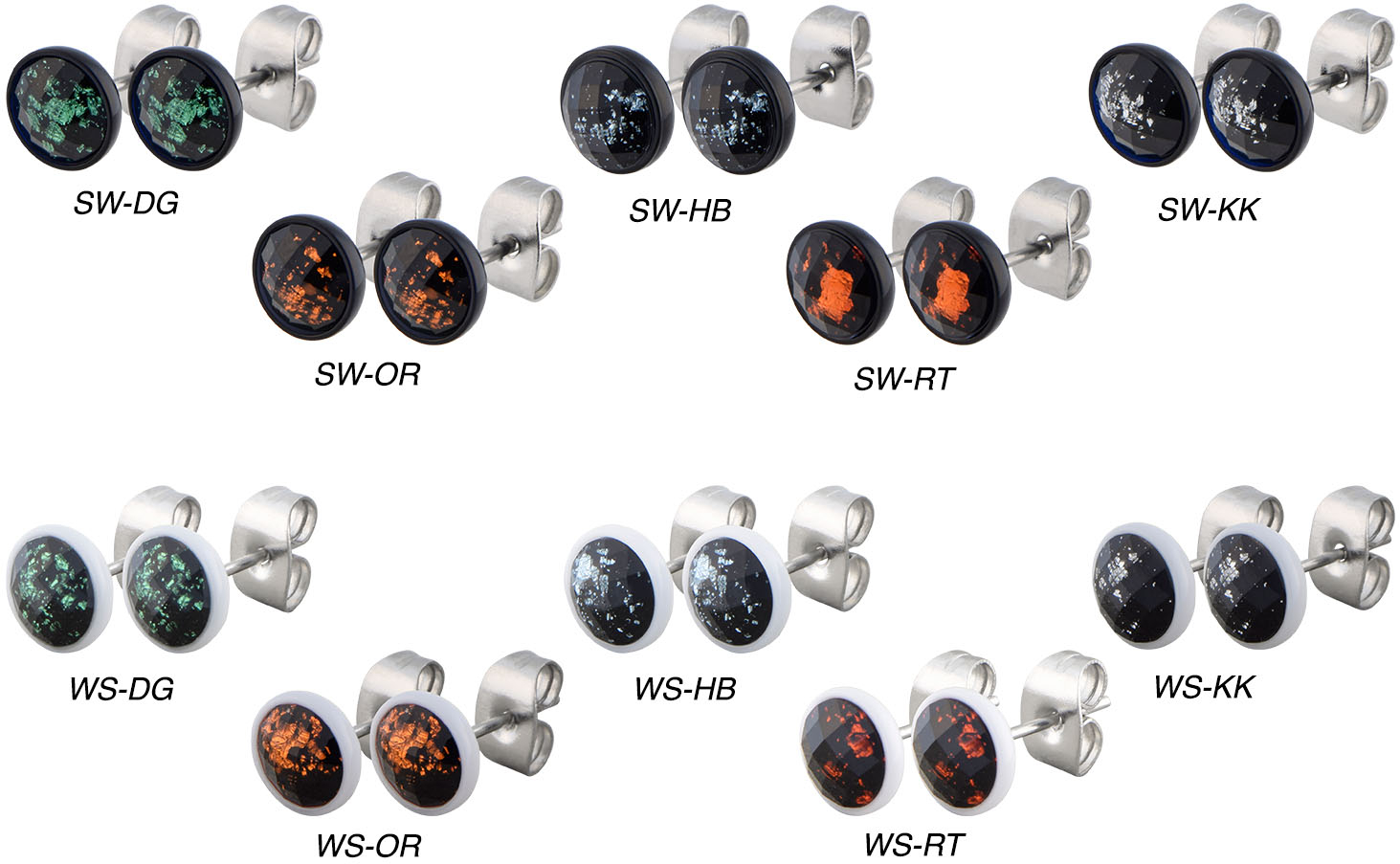 Surgical steel era studs CRYSTAL ++SALE++