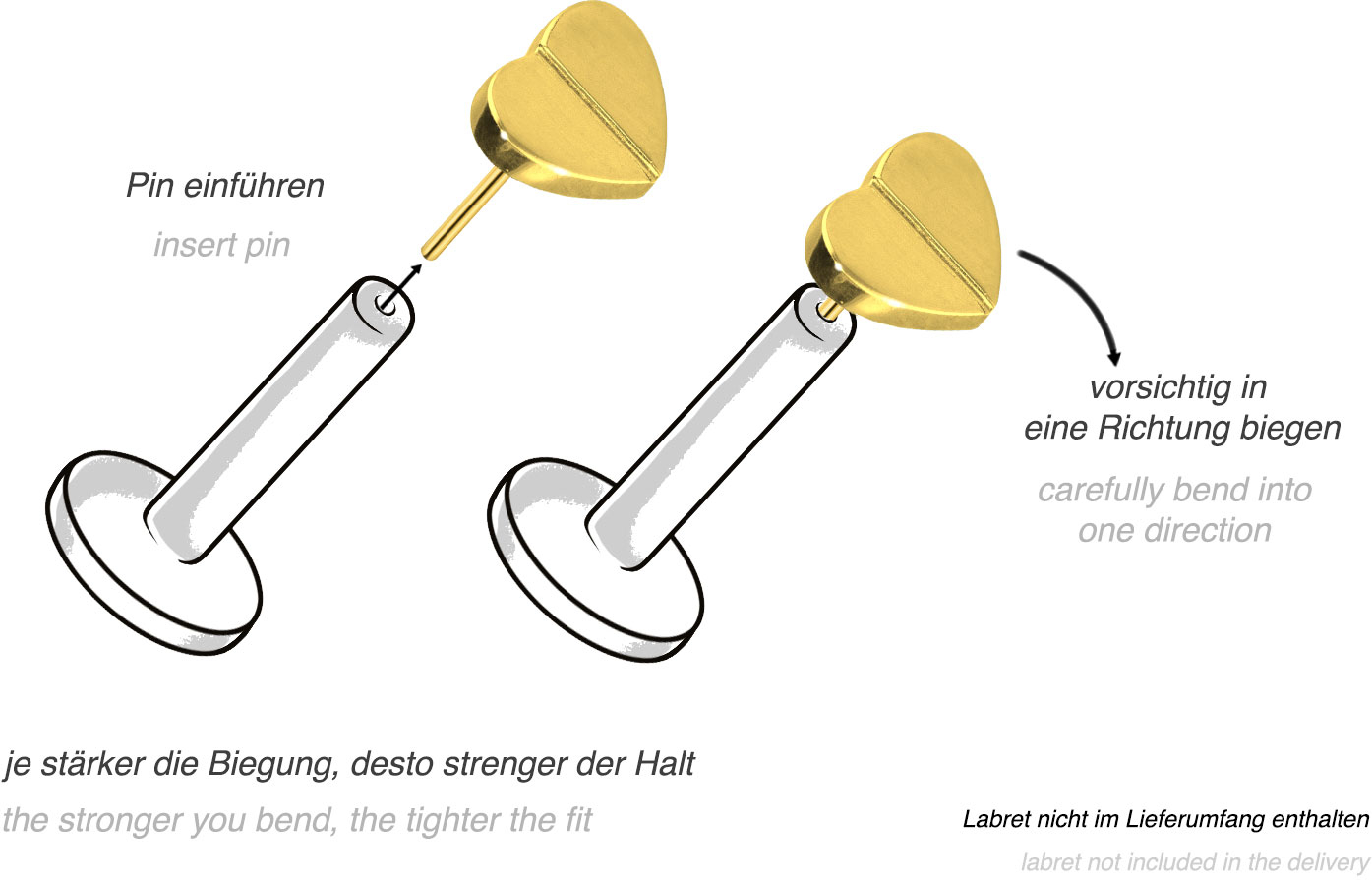 Titan Aufsatz mit Push Pin HERZ