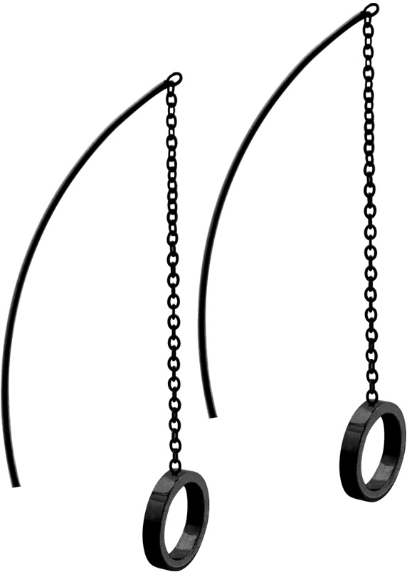 Surgical steel earrings chain CIRCLE ++SALE++