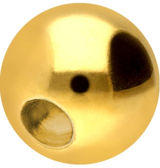 18 carat gold clip-in ball