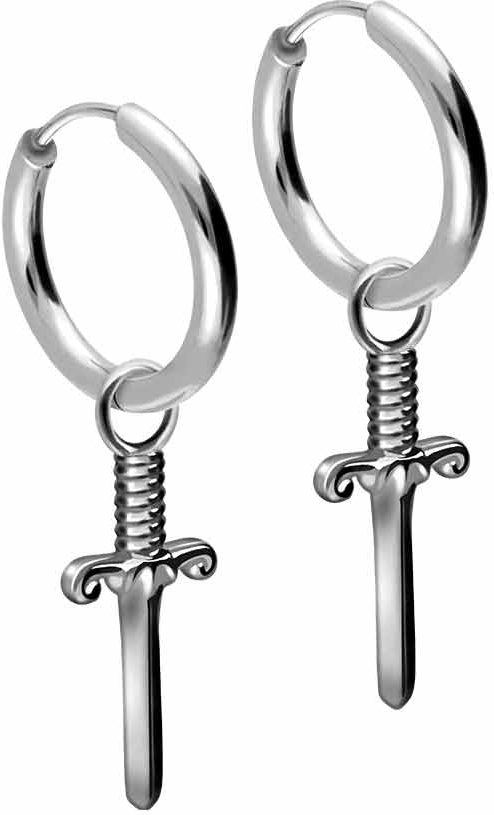 Surgical steel ear clicker creoles SWORD