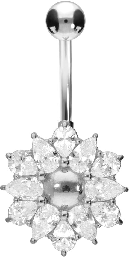 Surgical steel bananabell CRYSTAL FLOWER