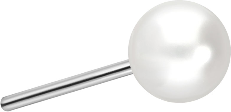 Titan Aufsatz mit Push Pin SYNTHETISCHE PERLE