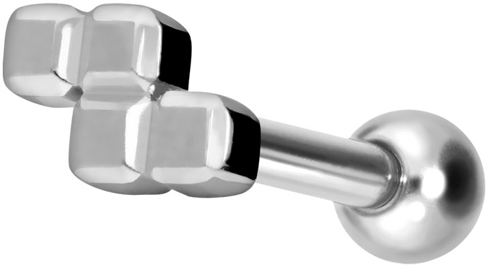 Titan Ohrpiercing mit Innengewinde Z-FORM