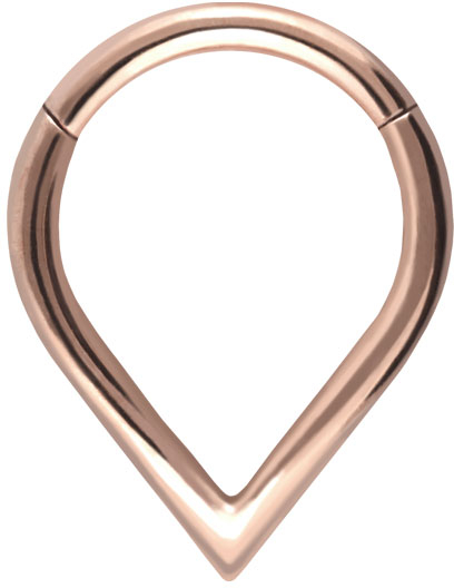 Titanium segment ring clicker TAPERED